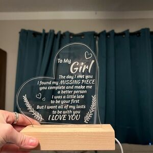 Heart-Shaped LED Love Message Decor